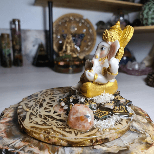 Ganesh Grenat et Pierre de soleil 
