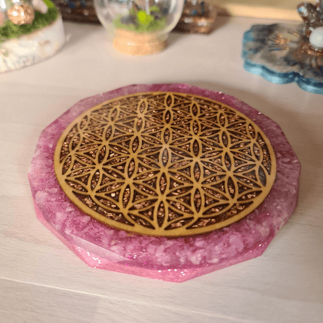 Fleur de vie Quartz rose 