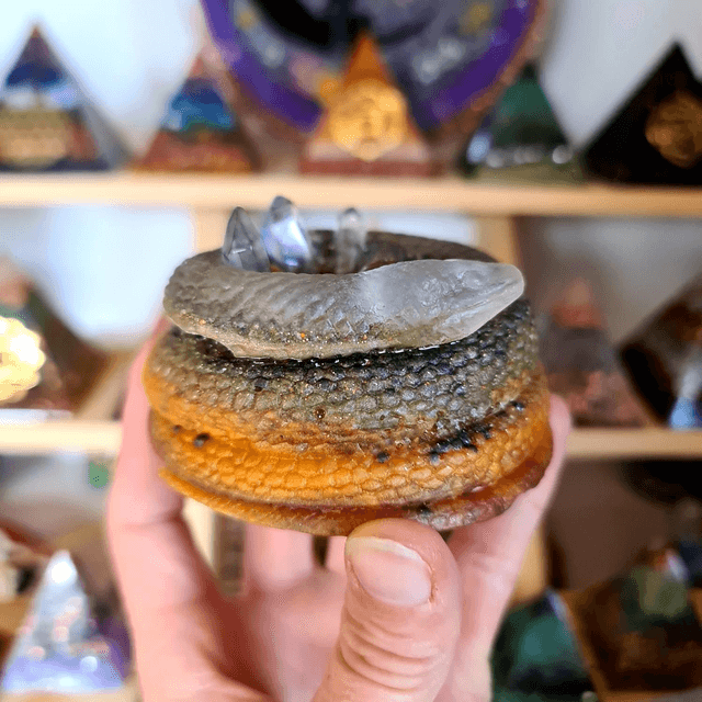 Porte encens serpent Œil de tigre 