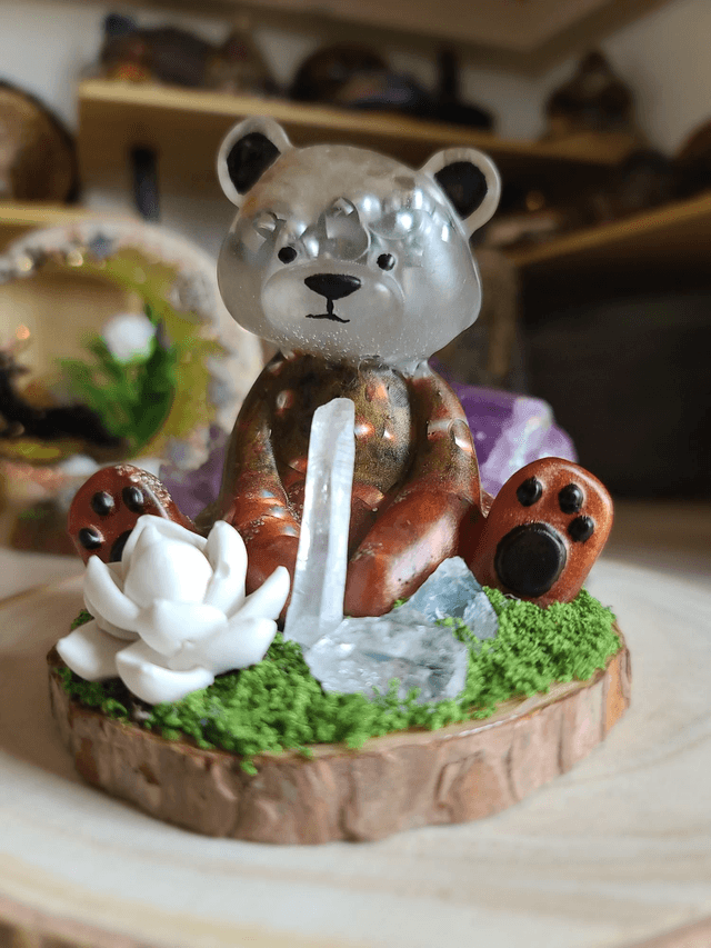 L'ours orgonite diffuseur : Nature, énergie et bien-être 🌿🐻