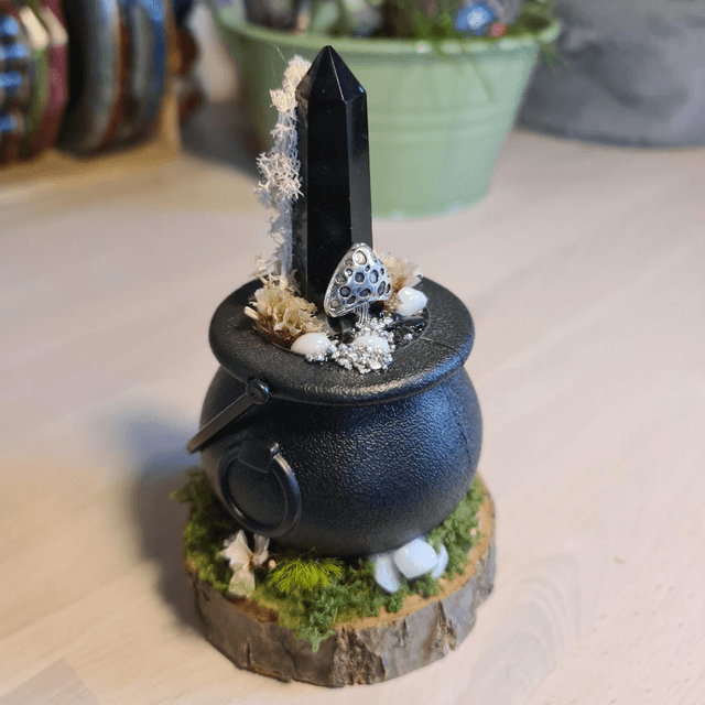 Chaudron de protection orgonite Shungite