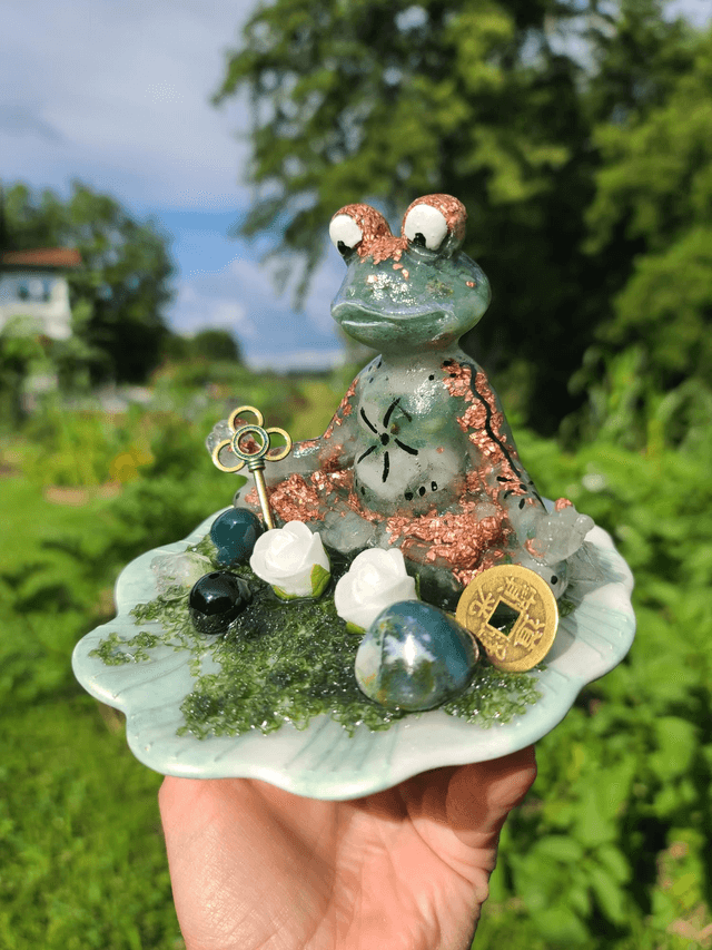 Grenouille Feng Shui 🐸 Porte Encens et bâton de fumiguation.