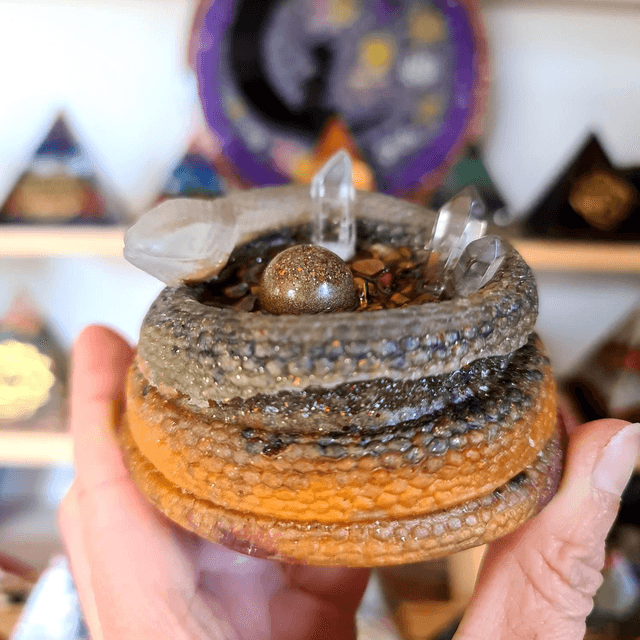 Porte encens serpent Œil de tigre 