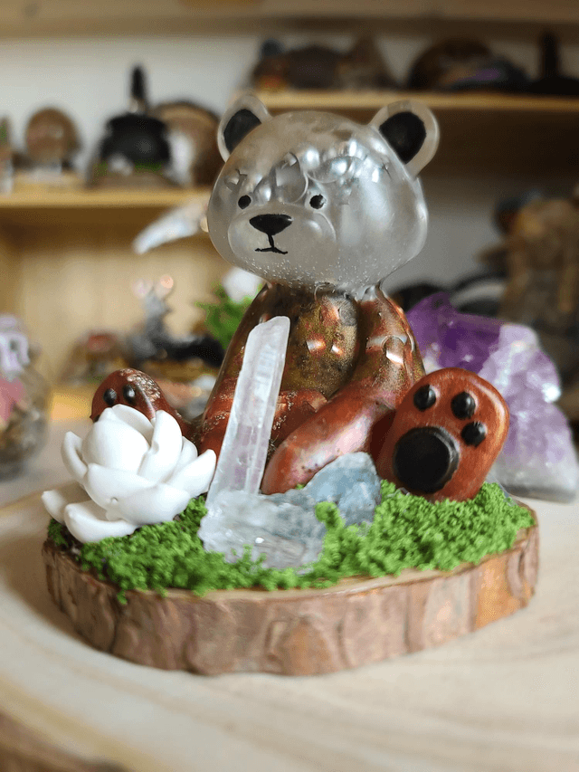 L'ours orgonite diffuseur : Nature, énergie et bien-être 🌿🐻