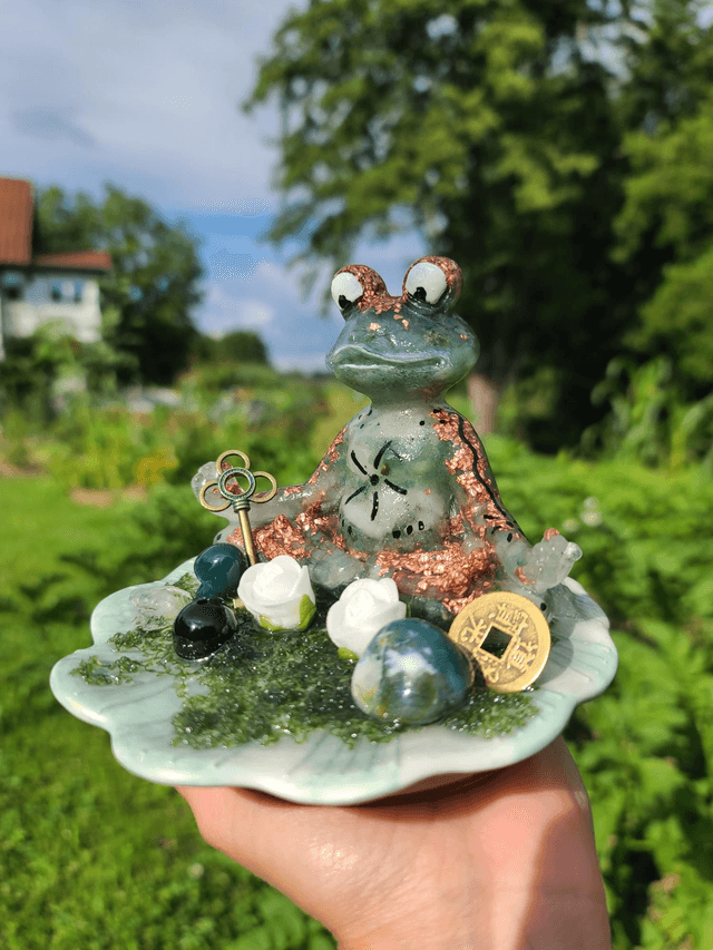 Grenouille Feng Shui 🐸 Porte Encens et bâton de fumiguation.