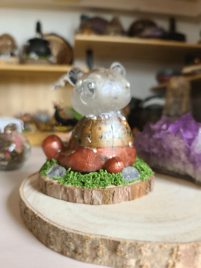 L'ours orgonite diffuseur : Nature, énergie et bien-être 🌿🐻
