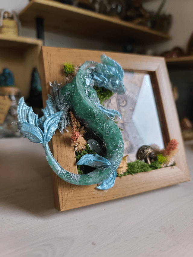 Cadre photo Dragon de l'Eau 💦 Aigue marine
