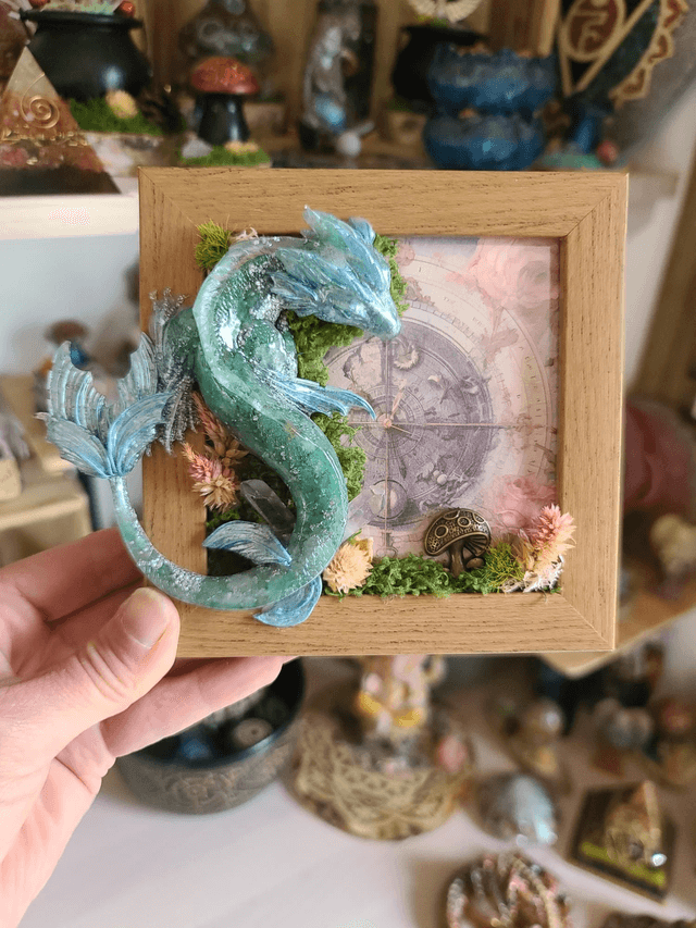 Cadre photo Dragon de l'Eau 💦 Aigue marine