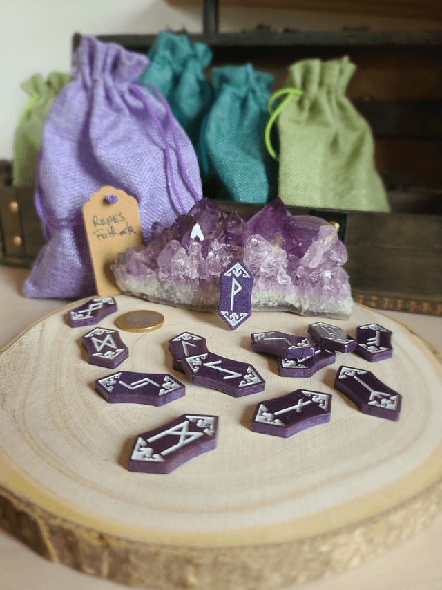 Runes Futhark 💜 Violette caméléon 