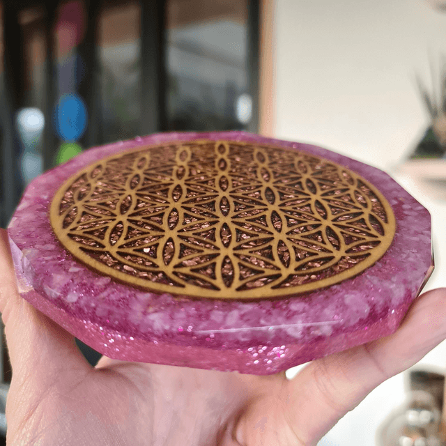 Fleur de vie Quartz rose 