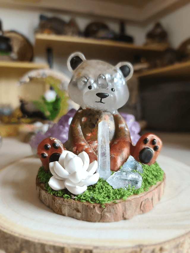 L'ours orgonite diffuseur : Nature, énergie et bien-être 🌿🐻