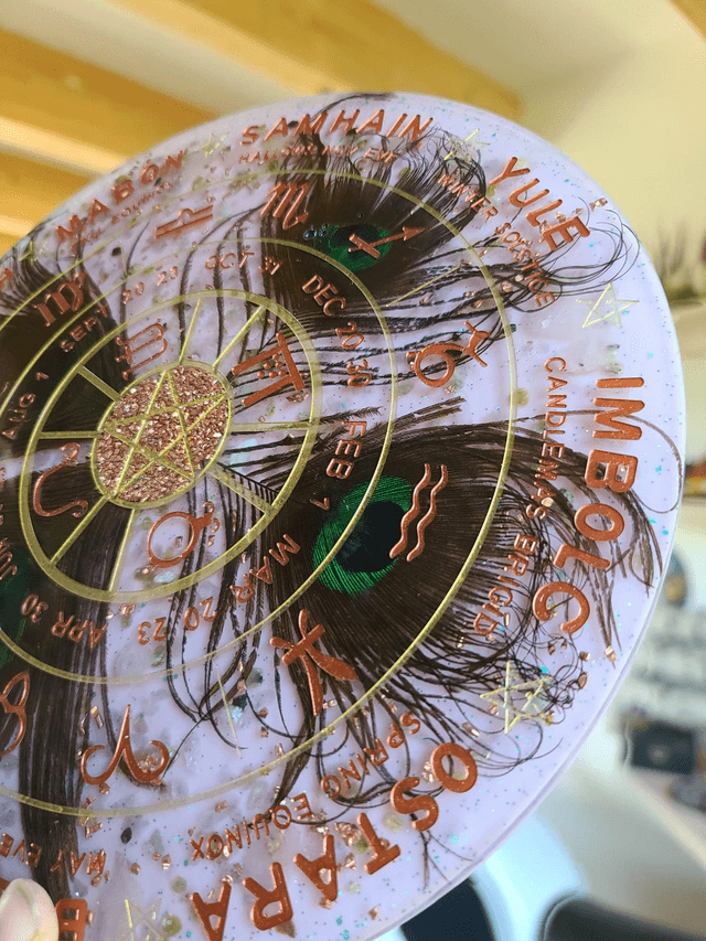 Roue de l&#039;année Plumes de Paon 